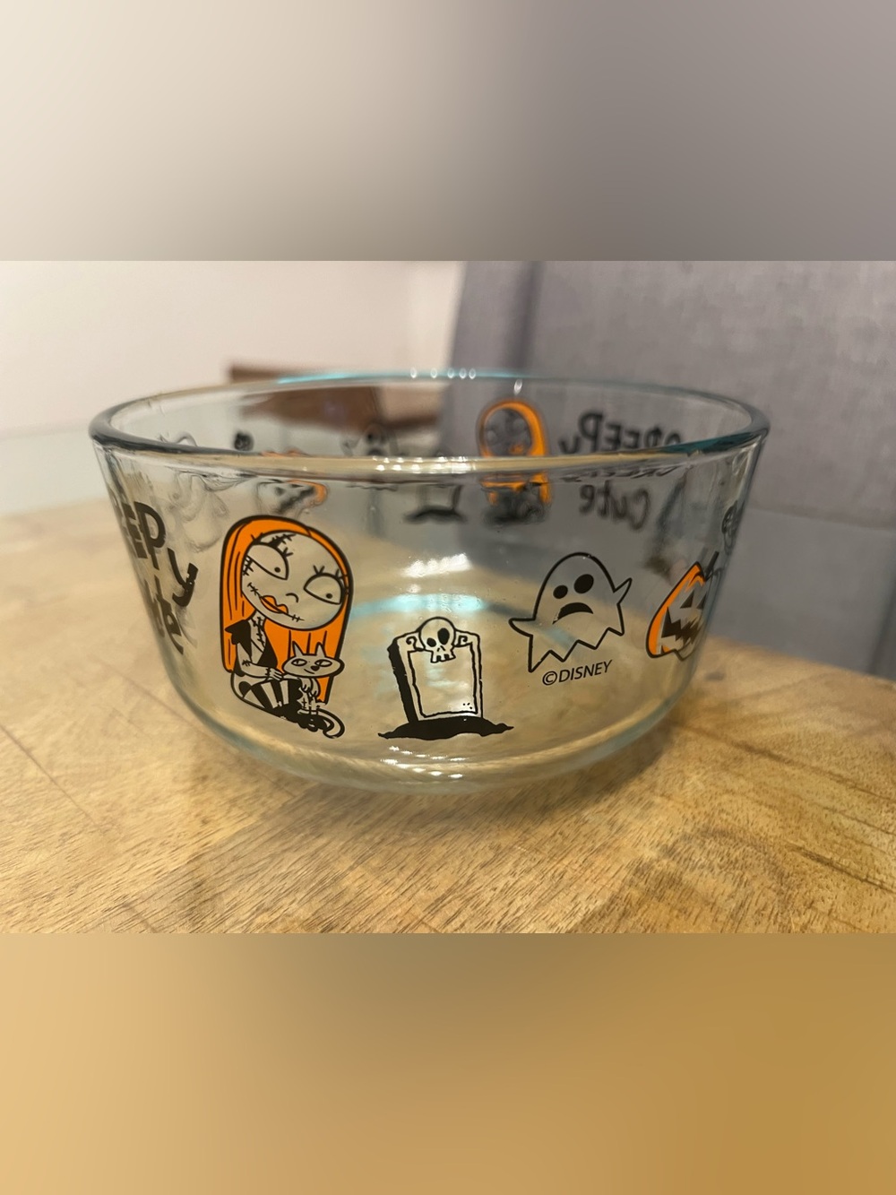 Pyrex Disney The Nightmare Before Christmas Halloween Glass Bowl